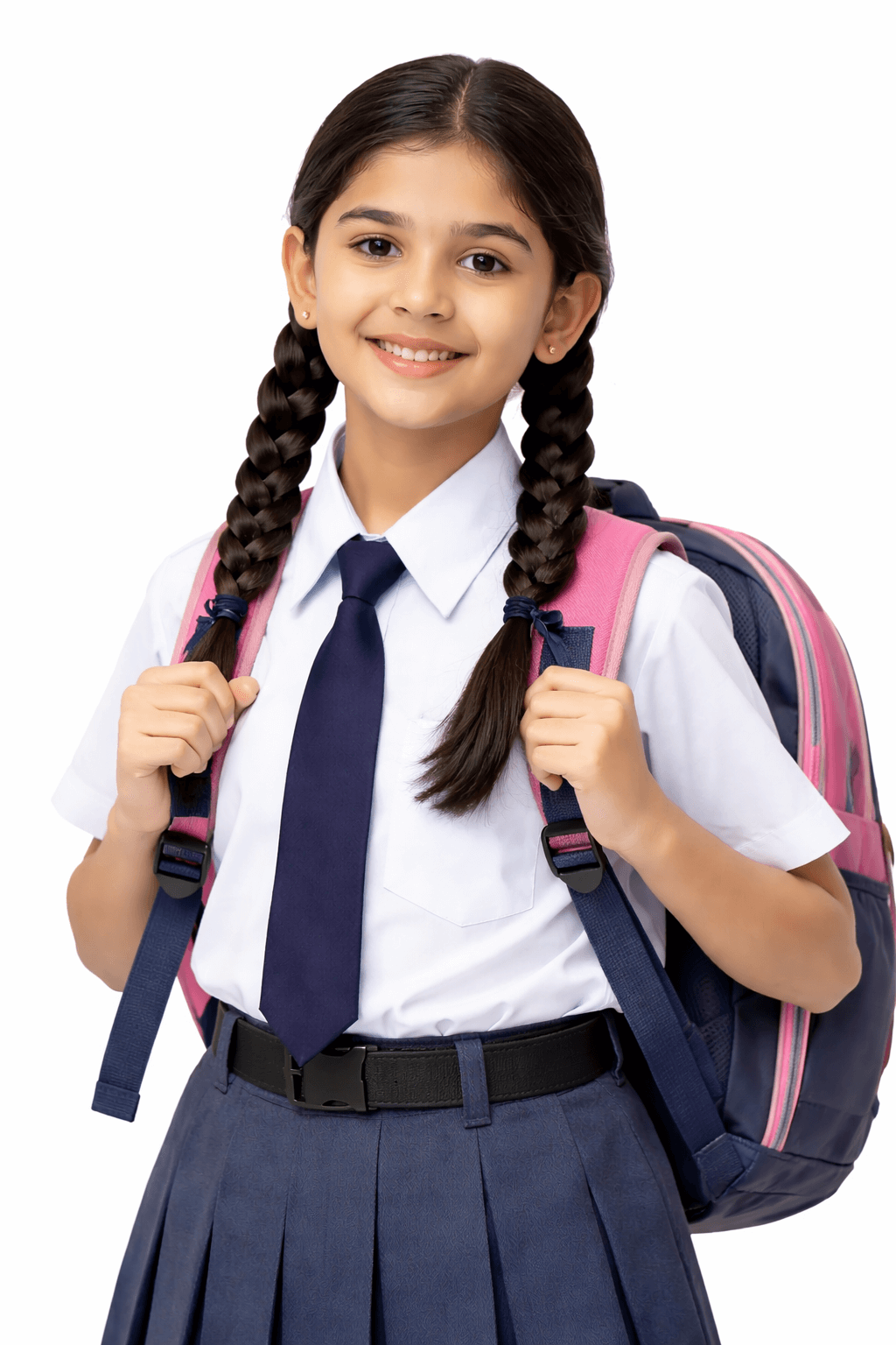 White School Uniform Shirt for Class 6 Girls