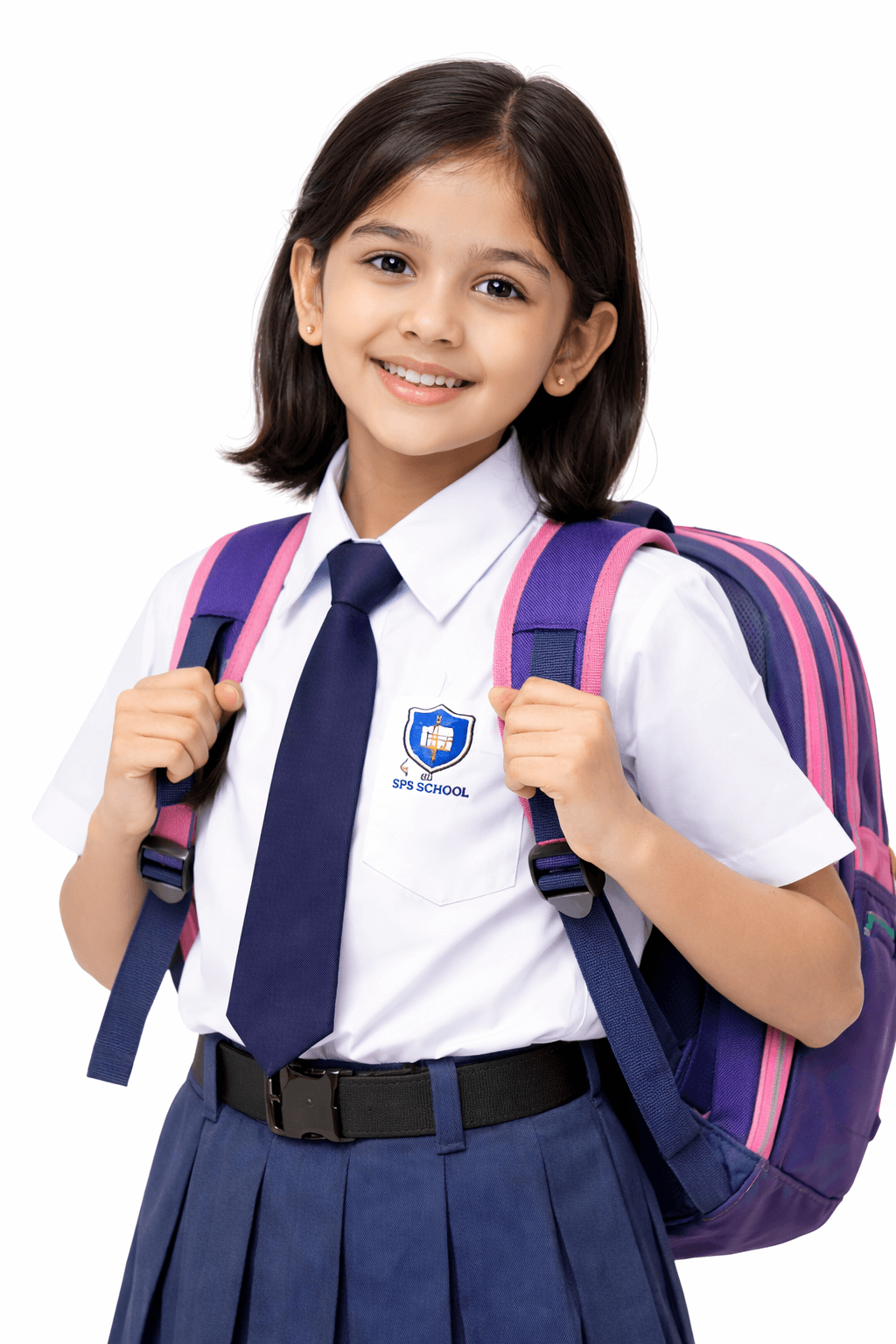 White School Uniform Shirt for Class 4 Girls