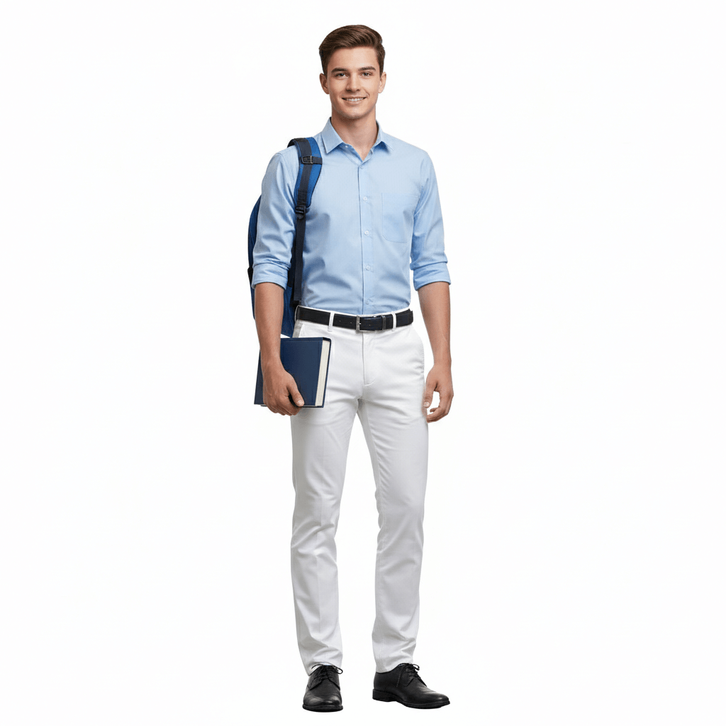 Sky Blue School Uniform Shirt for Boys