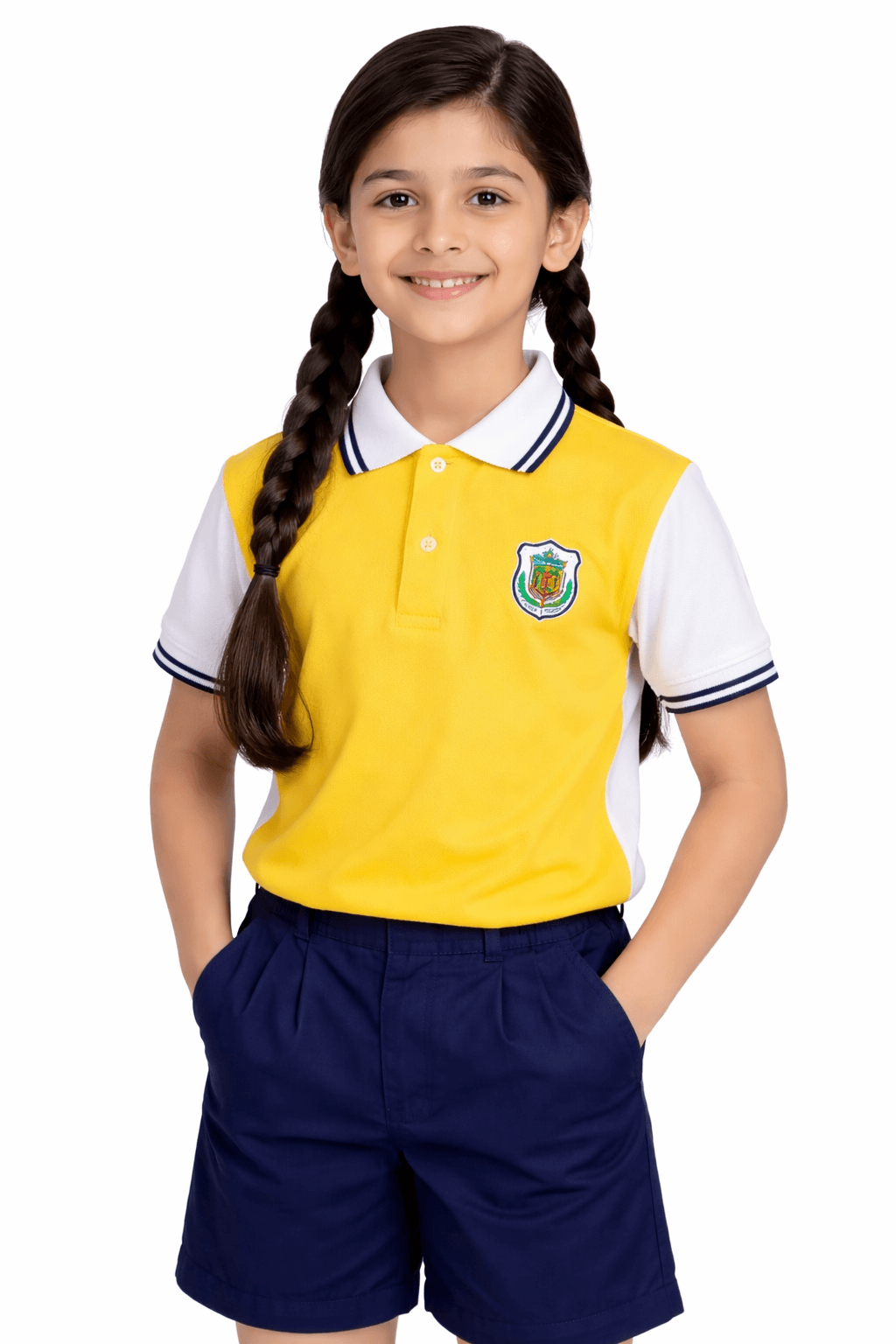 Girls School Uniform T-Shirt – Yellow